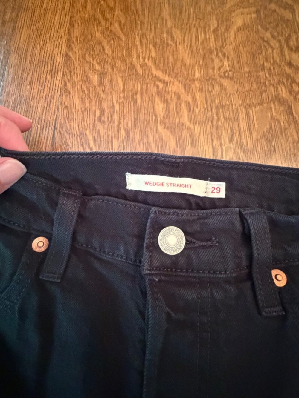 Levi's Premium Wedgie Straight Jeans – Women's Size 29 – Black - Picture 3 of 14